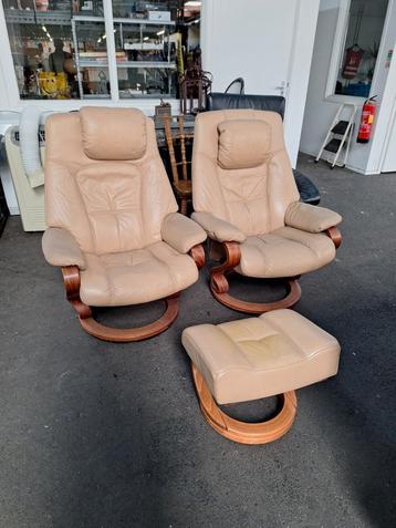 Himolla Fauteuils met Hocker - Set van 2 beschikbaar voor biedingen