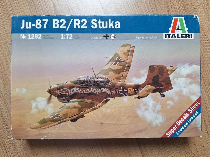1:72 1/72 Italeri Ju-87 B2/R2 Stuka, Hobby en Vrije tijd, Modelbouw | Vliegtuigen en Helikopters, Zo goed als nieuw, Vliegtuig