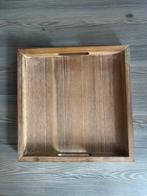 Houten dienblad 40x40 cm vierkant, Ophalen, Nieuw, Rechthoekig, Hout