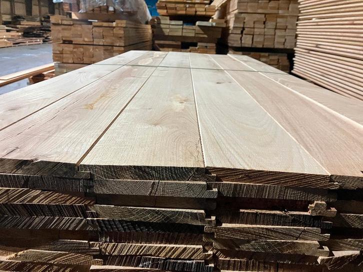 Eiken planken-dakbeschot-halfhouts rabat-vloerdeel-wanddelen, Tuin en Terras, Palen, Balken en Planken, Nieuw, Planken, 180 tot 250 cm