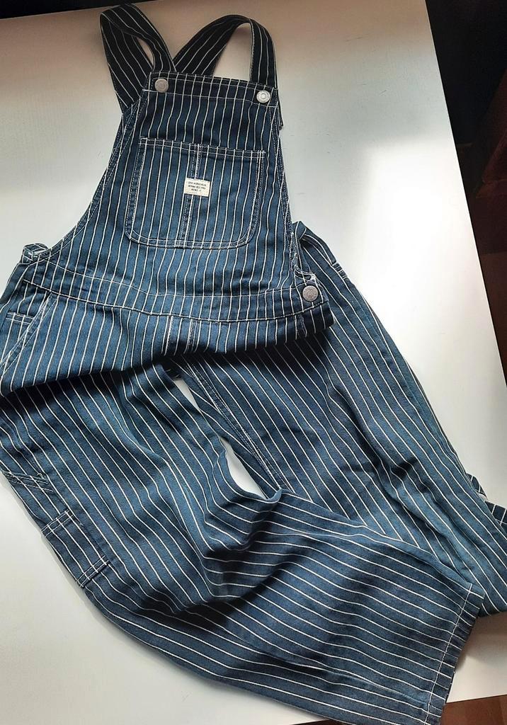 tuinbroek salopette donkerblauw gestreept Name It maat 140, Kinderen en Baby's, Kinderkleding | Maat 140, Gebruikt, Meisje, Broek