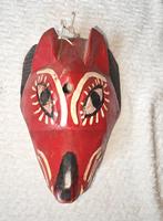 Houten masker met dierlijk thema, Ophalen of Verzenden