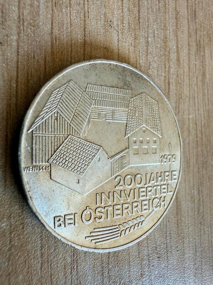 Oostenrijk 100 Schilling 1979 - Innviertel, Postzegels en Munten, Penningen en Medailles, Overige materialen, Buitenland, Verzenden