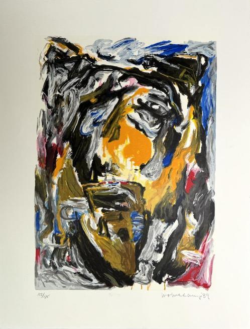 Zeefdruk, Theo Wolvecamp, Antiek en Kunst, Kunst | Litho's en Zeefdrukken, Ophalen of Verzenden