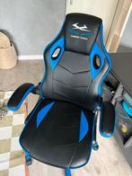 Gamestoel bureaustoel + wandplanken blauw zwart, Ophalen, Zo goed als nieuw, Zwart