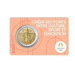 Frankrijk 2 Euro Olympics 2023 BU Coincard - Rood, Ophalen of Verzenden, Frankrijk, 2 euro, Setje