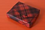 Retro vintage schoenpoetsset in kunststof Tartan etui, Antiek en Kunst, Ophalen of Verzenden