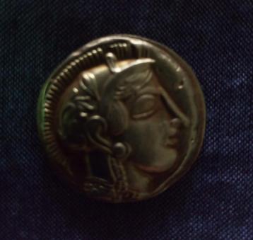 Ancient Greek Athena Owl Antique Coin 