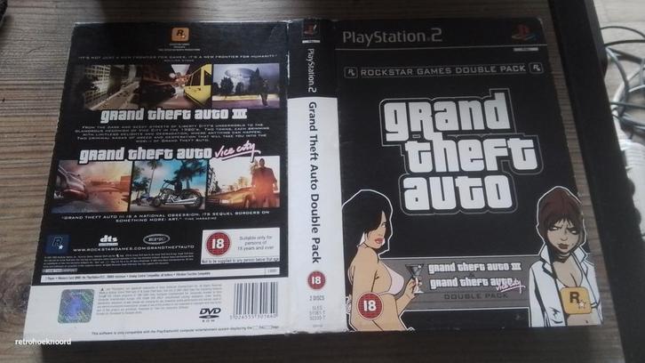 Grand Theft Auto Double Pack PS2, Spelcomputers en Games, Games | Sony PlayStation 2, Gebruikt, Avontuur en Actie, 1 speler, Vanaf 18 jaar