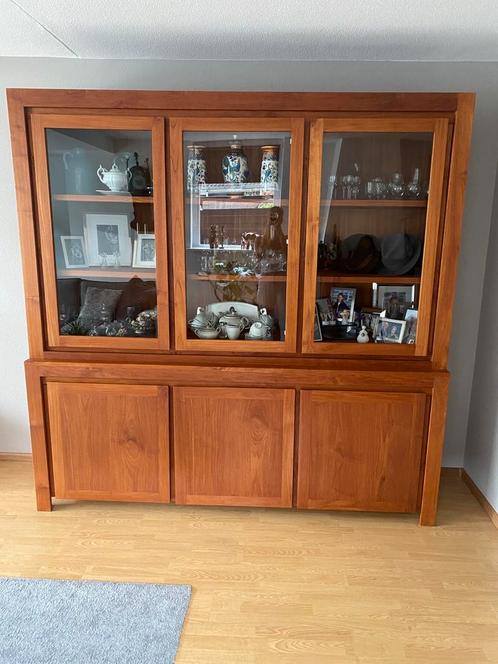Buffetkast teak hout, Huis en Inrichting, Kasten | Buffetkasten, Zo goed als nieuw, 200 cm of meer, 200 cm of meer, 50 tot 75 cm