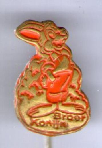 Broer Konijn oranje op koper strip speldjes ( R_074 ) beschikbaar voor biedingen