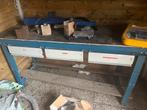 Werkbank staal, Doe-het-zelf en Verbouw, Werkbanken, Ophalen, Gebruikt, 170 cm of meer