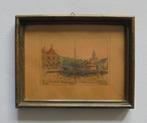 Bob Brobbel (1907-1971).Haven van Nijkerk .Uniek!, Ophalen of Verzenden