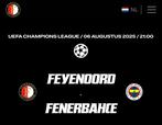 Ticket Feyenoord – Fenerbahce Vak DD Jongerenticket 12-17J, Tickets en Kaartjes, Eén persoon, December