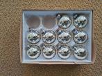 10x vintage zilverkleur kerstballen/ jaren '70, Diversen, Kerst, Ophalen of Verzenden, Zo goed als nieuw