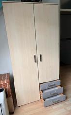 Kleding kast Trendhopper beige /grijs / spiegels zijkant, Huis en Inrichting, Gebruikt, 200 cm of meer, Modern, 50 tot 100 cm