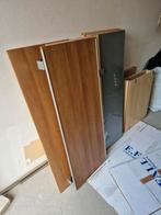 Kledingkast met 2 schuifdeuren eiken/glas, Huis en Inrichting, Kasten | Kledingkasten, Ophalen, Strak, Gebruikt, Eikenhout