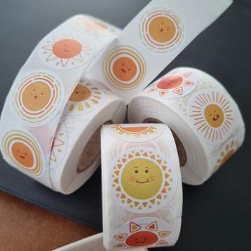 Sluitstickers zonnetjes stickers zon zomer sun smileys  beschikbaar voor biedingen