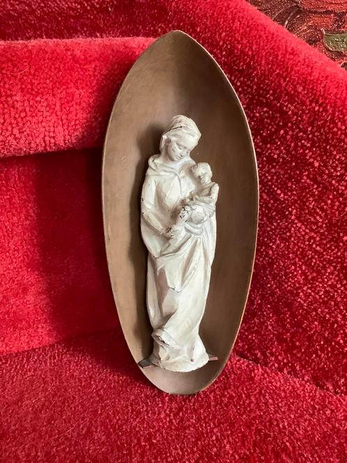 Mooi liefelijk Mariabeeld ❤️ in console met kindje, Antiek en Kunst, Antiek | Religie, Ophalen of Verzenden