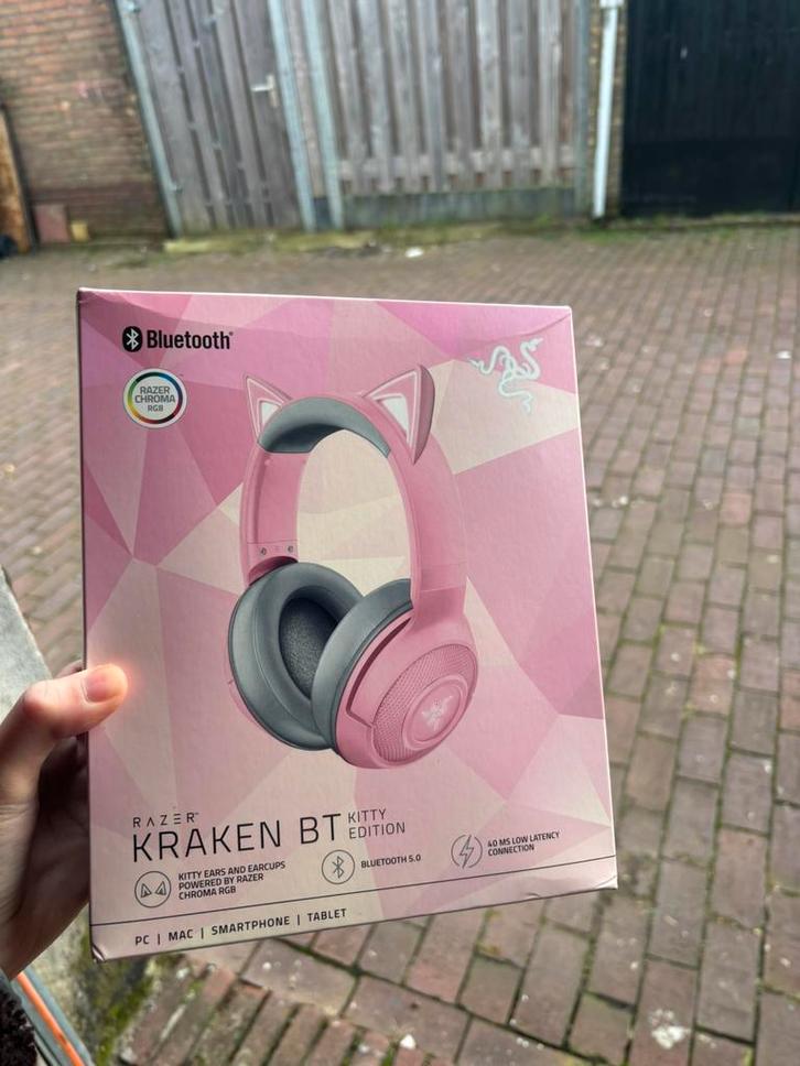 Razer Kitty V3 Gaming Headset Roze, Audio, Tv en Foto, Koptelefoons, Nieuw, Op oor (supra aural), Overige merken, Draadloos, Bluetooth