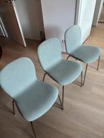 IKEA Karlpetter eetkamerstoelen groen met verchroomde basis, Huis en Inrichting, Ophalen, Overige kleuren, Drie, Zo goed als nieuw