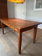Antieke houten Eettafel met lades, Antiek en Kunst, Ophalen