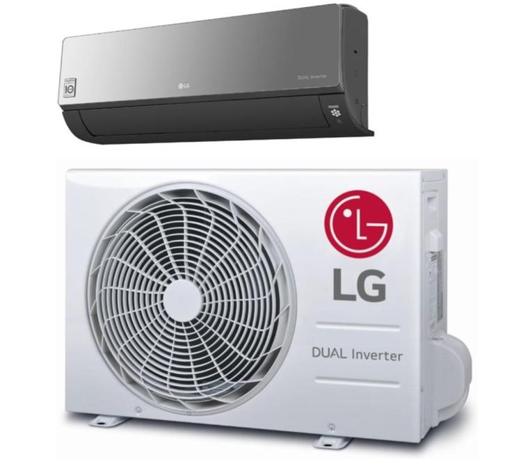 LG ARTCOOL BLACK AC12BK inclusief stek montage, Witgoed en Apparatuur, Airco's, Nieuw, Wandairco, 100 m³ of groter, 3 snelheden of meer