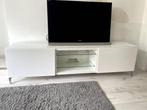 Hoogglans witte Besta TV meubel, 150 tot 200 cm, Minder dan 100 cm, 25 tot 50 cm, Zo goed als nieuw