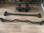 Verstelbare Dumbbell Stangen recht en curl bar, Ophalen of Verzenden, Nieuw
