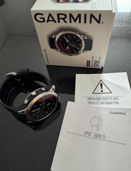 Garmin Epix Porsche Smartwatch, Sieraden, Tassen en Uiterlijk, Smartwatches, Zo goed als nieuw, Android, Zwart, Ophalen of Verzenden