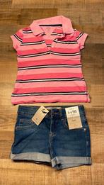 zomersetje Hilfiger polo en short maat 116, Tommy Hilfiger, Meisje, Zo goed als nieuw, Jurk of Rok