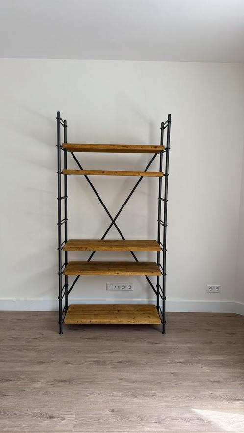 Industriële Boekenkast, Huis en Inrichting, Kasten | Boekenkasten, Zo goed als nieuw, 50 tot 100 cm, 150 tot 200 cm, 25 tot 50 cm