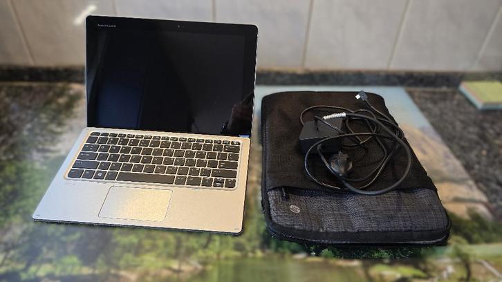 HP Elite x2 1012 G1 L5H08EA Zilver met keyboard en hoes, Computers en Software, Windows Laptops, Gebruikt, 12 inch, SSD, Minder dan 2 Ghz