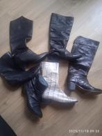 6 paar leren laarzen maat 37, Ophalen of Verzenden, Gedragen, Zwart, Hoge laarzen