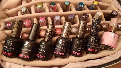 Pink Gellac complete nagellak set in mooie Bafaso opbergtas, Sieraden, Tassen en Uiterlijk, Uiterlijk | Cosmetica en Make-up, Zo goed als nieuw