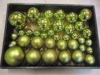 36 Groene Glazen kerstballen   (11), Ophalen of Verzenden