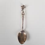 Zilveren theelepel engel putti cherubijn, Ophalen of Verzenden, Zilver