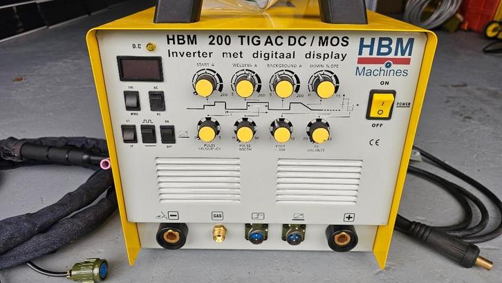 HBM 200 tig AC/DC, Doe-het-zelf en Verbouw, Gereedschap | Lasapparaten, Zo goed als nieuw, Tig, 150 tot 250 ampère, Ophalen
