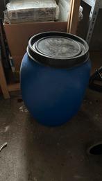 2x kunststof vaten met deksel (ca. 100 liter), Tuin en Terras, Regentonnen, 150 liter of meer, Ophalen, Zo goed als nieuw, Kunststof