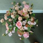 Kunstbloemen boeket, gerbera, kersenbloesem, rozen, Ophalen of Verzenden, Zo goed als nieuw, Binnen