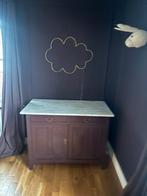 Antieke commode met marmeren blad - Bordeaux rood, Ophalen, Gebruikt, Minder dan 50 cm, 75 tot 100 cm