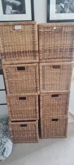 IKEA BRANAS opbergmand riet (8 stuks), Huis en Inrichting, Woonaccessoires | Schalen en Manden, Ophalen, Mand, Vierkant, Zo goed als nieuw