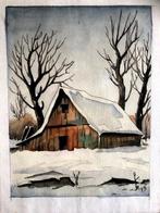 Schilderijen Winter landschap, Ophalen of Verzenden