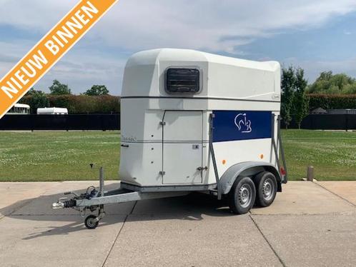 Bockmann 2 paardentrailer met zadelkamer, Dieren en Toebehoren, Paarden en Pony's | Trailers en Aanhangwagens, Gebruikt, 2-paards trailer