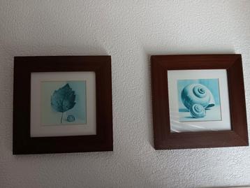 2 leuke schilderijtjes 28x28cm beschikbaar voor biedingen