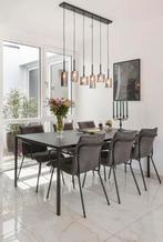 Goossens eettafel solid zwart, Huis en Inrichting, Tafels | Eettafels, Ophalen, 200 cm of meer, 50 tot 100 cm, Zo goed als nieuw