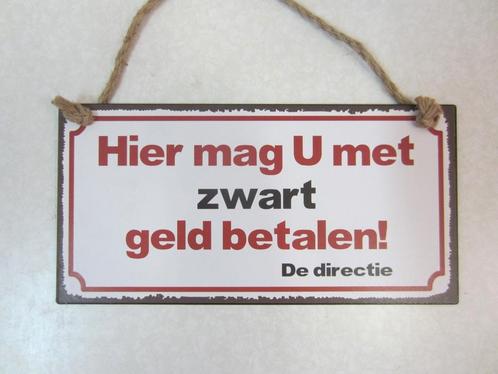 metalen tekst borden, Huis en Inrichting, Woonaccessoires | Tekstborden en Spreuken, Nieuw, Ophalen of Verzenden