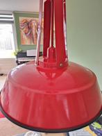 Rode, industriële hanglamp, Ophalen of Verzenden, Zo goed als nieuw, Minder dan 50 cm