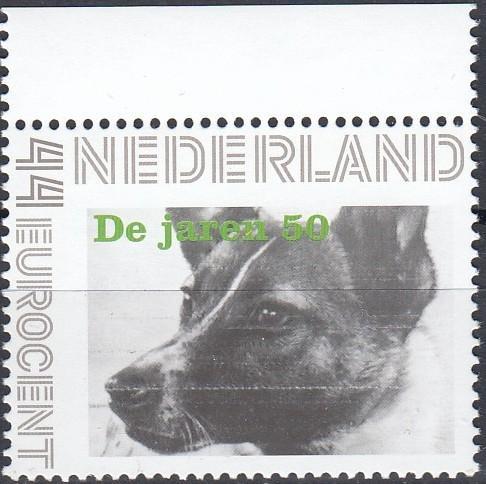 Nederland- 2008- Geschiedenis- Jaren 50- Ruimtehond Laika- P, Postzegels en Munten, Postzegels | Nederland, Postfris, Na 1940