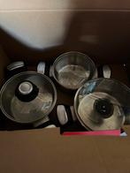 Pannenset tefal, Huis en Inrichting, Keuken | Potten en Pannen, Ophalen of Verzenden, Gebruikt, Rvs, Pannenset